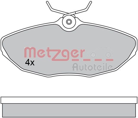 METZGER 1170341 Bremsbelagsatz, Scheibenbremse