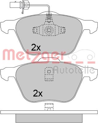 METZGER 1170342 Bremsbelagsatz, Scheibenbremse