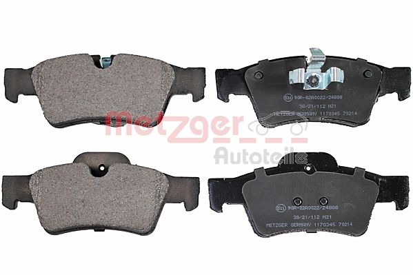 METZGER 1170345 Bremsbelagsatz, Scheibenbremse