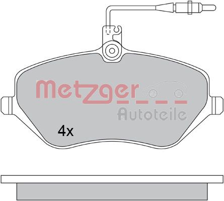 METZGER 1170346 Bremsbelagsatz, Scheibenbremse