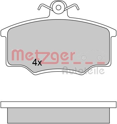 METZGER 1170350 Bremsbelagsatz, Scheibenbremse