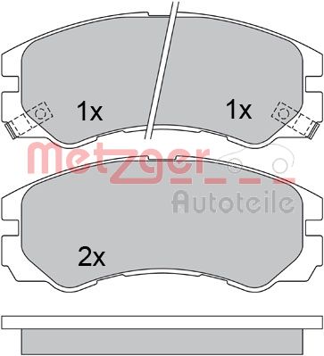 METZGER 1170352 Bremsbelagsatz, Scheibenbremse