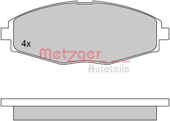 METZGER 1170354 Bremsbelagsatz, Scheibenbremse