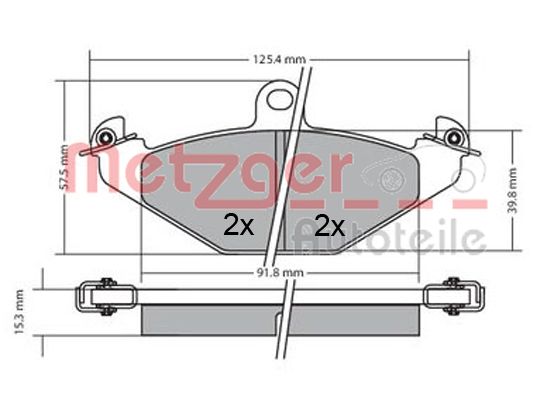 METZGER 1170362 Bremsbelagsatz, Scheibenbremse