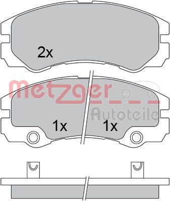 METZGER 1170363 Bremsbelagsatz, Scheibenbremse