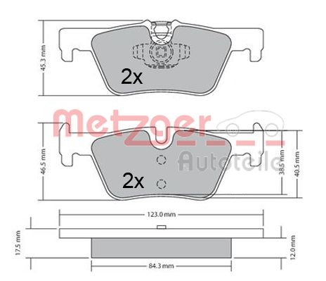 METZGER 1170368 GREENPARTS Bremsbelagsatz, Scheibenbremse