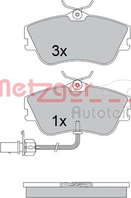 METZGER 1170376 Bremsbelagsatz, Scheibenbremse