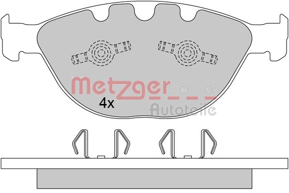 METZGER 1170380 Bremsbelagsatz, Scheibenbremse