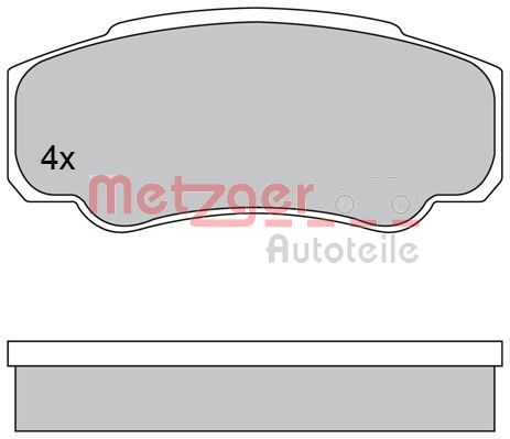 METZGER 1170381 Bremsbelagsatz, Scheibenbremse