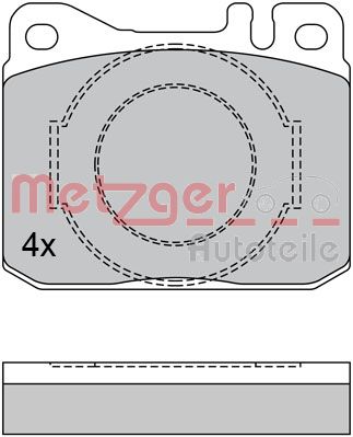 METZGER 1170385 Bremsbelagsatz, Scheibenbremse