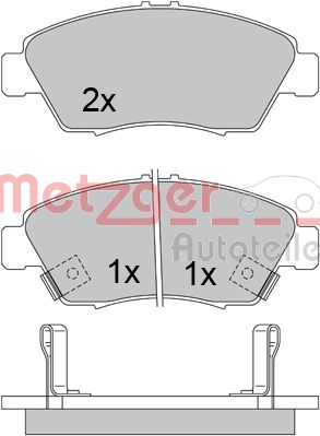 METZGER 1170388 GREENPARTS Bremsbelagsatz, Scheibenbremse