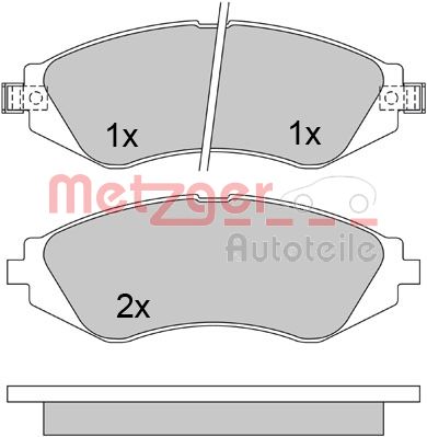 METZGER 1170391 Bremsbelagsatz, Scheibenbremse