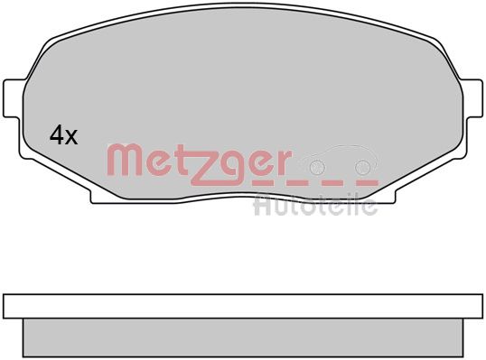 METZGER 1170396 Bremsbelagsatz, Scheibenbremse