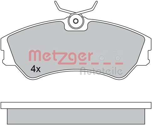 METZGER 1170397 Bremsbelagsatz, Scheibenbremse
