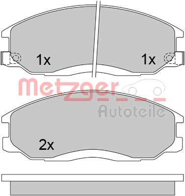 METZGER 1170402 Bremsbelagsatz, Scheibenbremse