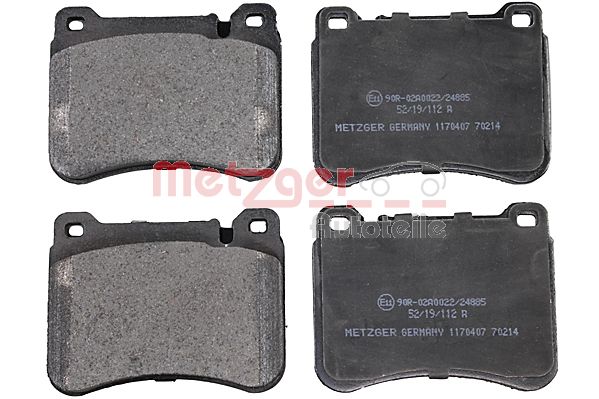 METZGER 1170407 Bremsbelagsatz, Scheibenbremse