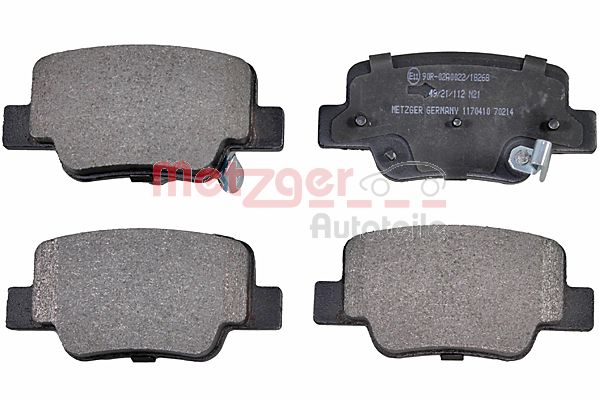METZGER 1170410 Bremsbelagsatz, Scheibenbremse