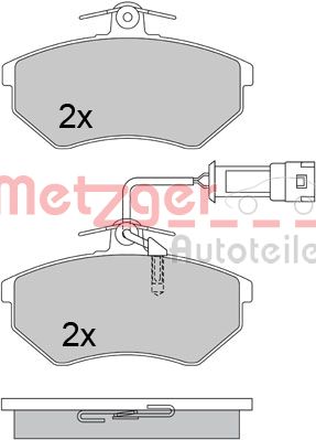 METZGER 1170412 Bremsbelagsatz, Scheibenbremse