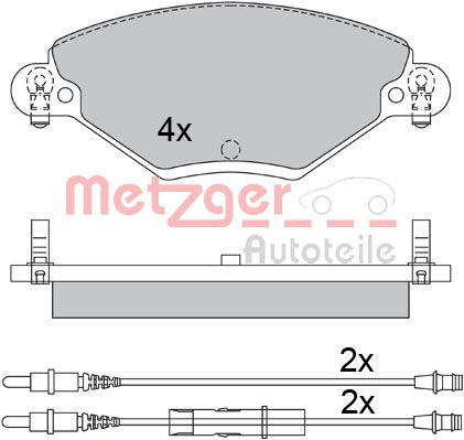 METZGER 1170419 Bremsbelagsatz, Scheibenbremse