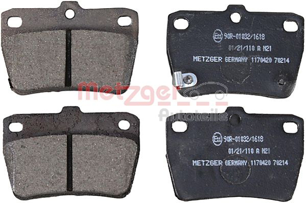 METZGER 1170420 Bremsbelagsatz, Scheibenbremse