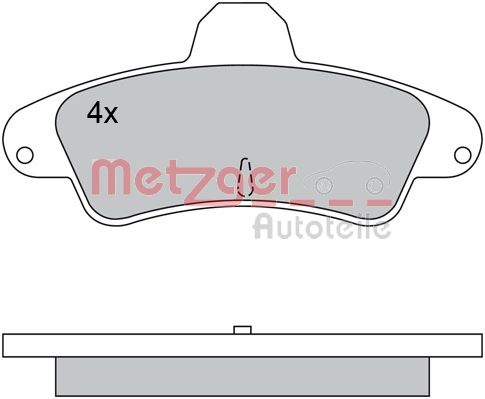 METZGER 1170430 Bremsbelagsatz, Scheibenbremse