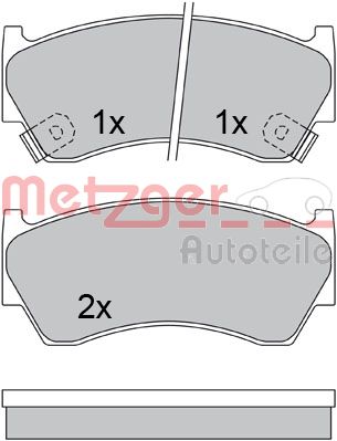 METZGER 1170433 Bremsbelagsatz, Scheibenbremse