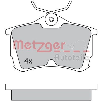 METZGER 1170435 Bremsbelagsatz, Scheibenbremse