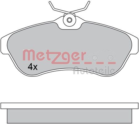 METZGER 1170438 Bremsbelagsatz, Scheibenbremse