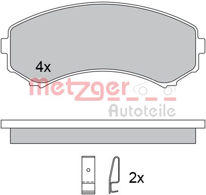 METZGER 1170450 Bremsbelagsatz, Scheibenbremse