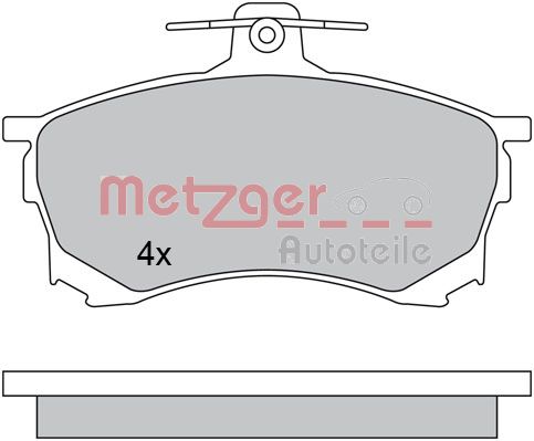 METZGER 1170453 Bremsbelagsatz, Scheibenbremse