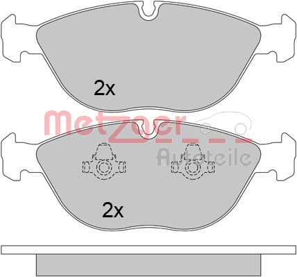 METZGER 1170454 Bremsbelagsatz, Scheibenbremse