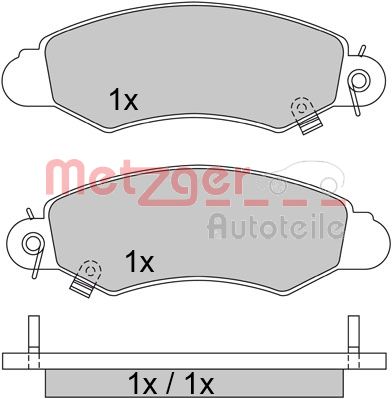 METZGER 1170457 Bremsbelagsatz, Scheibenbremse