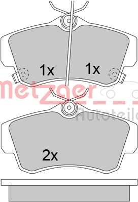 METZGER 1170459 Bremsbelagsatz, Scheibenbremse