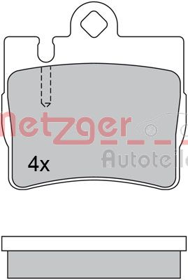 METZGER 1170460 Bremsbelagsatz, Scheibenbremse