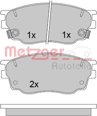 METZGER 1170461 Bremsbelagsatz, Scheibenbremse