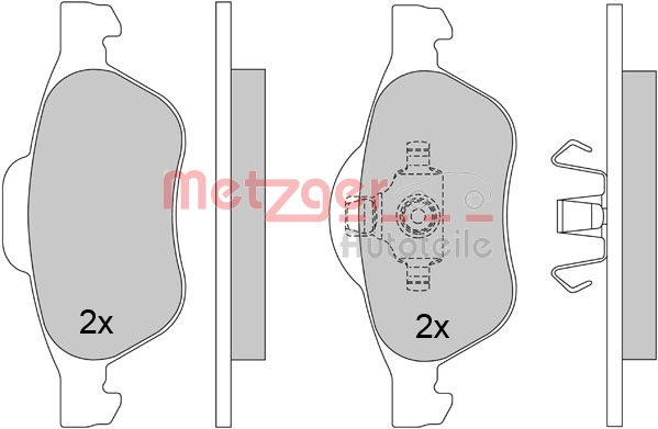 METZGER 1170462 Bremsbelagsatz, Scheibenbremse