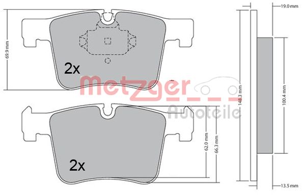 METZGER 1170469 GREENPARTS Bremsbelagsatz, Scheibenbremse