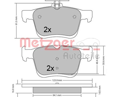 METZGER 1170470 GREENPARTS Bremsbelagsatz, Scheibenbremse