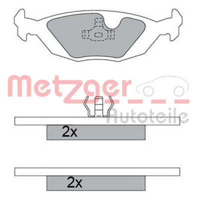 METZGER 1170473 Bremsbelagsatz, Scheibenbremse