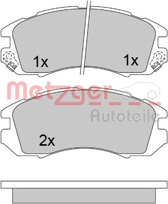 METZGER 1170474 Bremsbelagsatz, Scheibenbremse