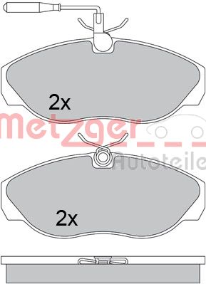 METZGER 1170477 Bremsbelagsatz, Scheibenbremse