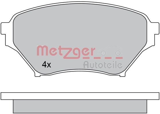 METZGER 1170480 Bremsbelagsatz, Scheibenbremse