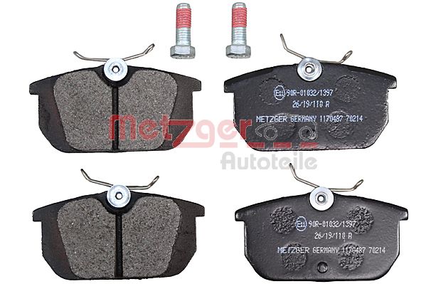 METZGER 1170487 Bremsbelagsatz, Scheibenbremse