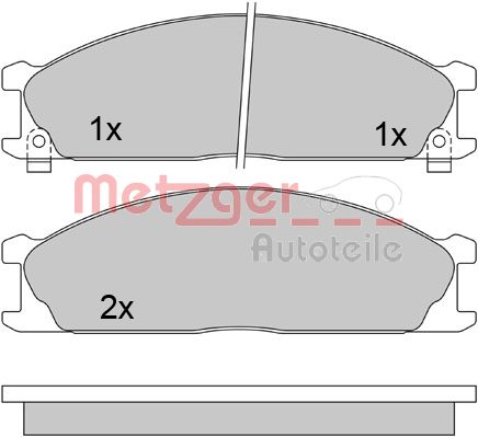 METZGER 1170488 Bremsbelagsatz, Scheibenbremse