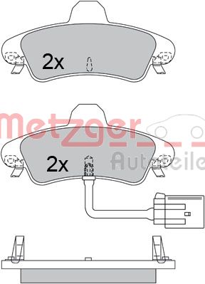 METZGER 1170491 Bremsbelagsatz, Scheibenbremse