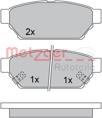 METZGER 1170492 Bremsbelagsatz, Scheibenbremse
