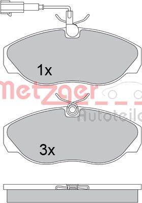 METZGER 1170494 Bremsbelagsatz, Scheibenbremse
