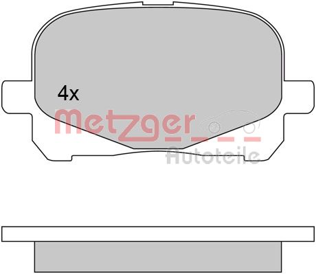 METZGER 1170495 Bremsbelagsatz, Scheibenbremse