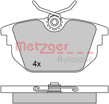 METZGER 1170497 Bremsbelagsatz, Scheibenbremse