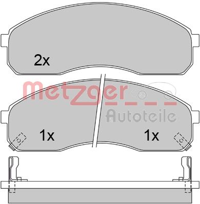 METZGER 1170501 Bremsbelagsatz, Scheibenbremse